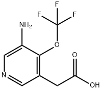 3-Amino-4-(trifluoromethoxy)pyridine-5-acetic acid Structure