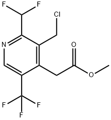 Methyl 3-(chloromethyl)-2-(difluoromethyl)-5-(trifluoromethyl)pyridine-4-acetate Structure