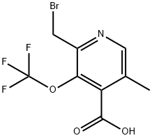 2-(Bromomethyl)-5-methyl-3-(trifluoromethoxy)pyridine-4-carboxylic acid Structure