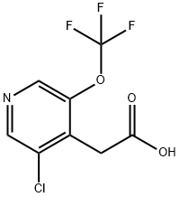 3-Chloro-5-(trifluoromethoxy)pyridine-4-acetic acid Structure