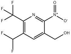 3-(Difluoromethyl)-6-nitro-2-(trifluoromethyl)pyridine-5-methanol Structure