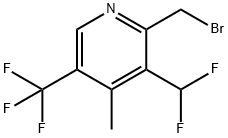 2-(Bromomethyl)-3-(difluoromethyl)-4-methyl-5-(trifluoromethyl)pyridine Structure