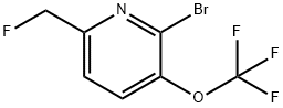 2-Bromo-6-(fluoromethyl)-3-(trifluoromethoxy)pyridine Structure