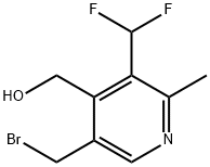 5-(Bromomethyl)-3-(difluoromethyl)-2-methylpyridine-4-methanol Structure