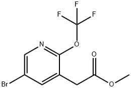 Methyl 5-bromo-2-(trifluoromethoxy)pyridine-3-acetate Structure