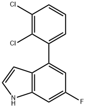 4-(2,3-Dichlorophenyl)-6-fluoroindole Structure