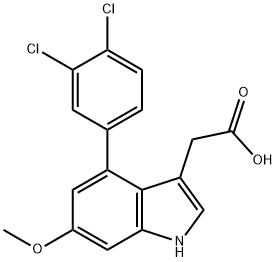 4-(3,4-Dichlorophenyl)-6-methoxyindole-3-acetic acid Structure