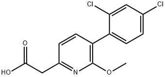 3-(2,4-Dichlorophenyl)-2-methoxypyridine-6-acetic acid Structure