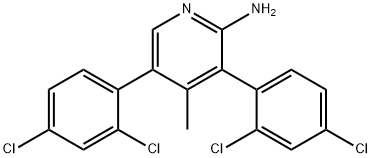 2-Amino-3,5-bis(2,4-dichlorophenyl)-4-methylpyridine Structure