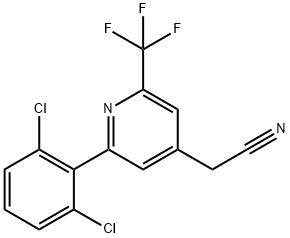 2-(2,6-Dichlorophenyl)-6-(trifluoromethyl)pyridine-4-acetonitrile Structure