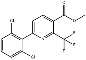 Methyl 6-(2,6-dichlorophenyl)-2-(trifluoromethyl)nicotinate Structure