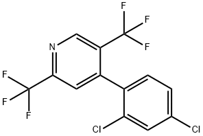 2,5-Bis(trifluoromethyl)-4-(2,4-dichlorophenyl)pyridine Structure