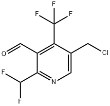 5-(Chloromethyl)-2-(difluoromethyl)-4-(trifluoromethyl)pyridine-3-carboxaldehyde Structure