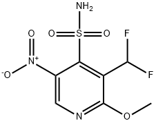 3-(Difluoromethyl)-2-methoxy-5-nitropyridine-4-sulfonamide Structure