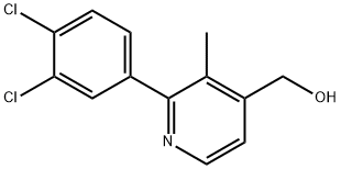 2-(3,4-Dichlorophenyl)-3-methylpyridine-4-methanol Structure