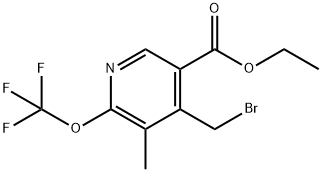 Ethyl 4-(bromomethyl)-3-methyl-2-(trifluoromethoxy)pyridine-5-carboxylate Structure