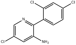 3-Amino-5-chloro-2-(2,4-dichlorophenyl)pyridine Structure