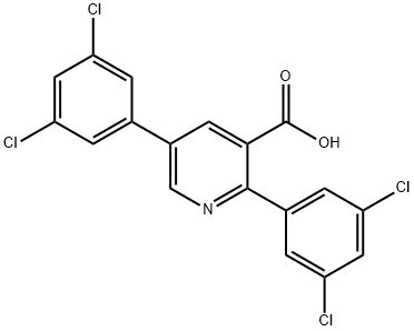 2,5-Bis(3,5-dichlorophenyl)nicotinic acid Structure