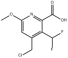 4-(Chloromethyl)-3-(difluoromethyl)-6-methoxypyridine-2-carboxylic acid Structure