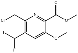 Methyl 2-(chloromethyl)-3-(difluoromethyl)-5-methoxypyridine-6-carboxylate Structure