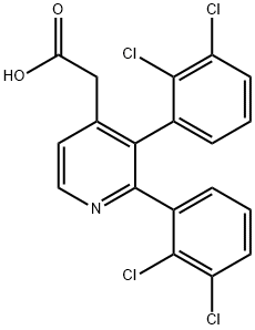 2,3-Bis(2,3-dichlorophenyl)pyridine-4-acetic acid Structure