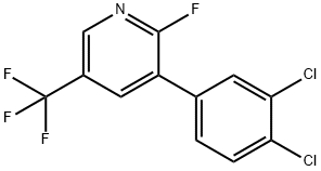 3-(3,4-Dichlorophenyl)-2-fluoro-5-(trifluoromethyl)pyridine 구조식 이미지