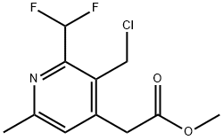 Methyl 3-(chloromethyl)-2-(difluoromethyl)-6-methylpyridine-4-acetate Structure