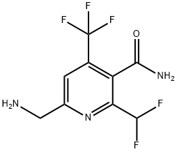 6-(Aminomethyl)-2-(difluoromethyl)-4-(trifluoromethyl)pyridine-3-carboxamide Structure