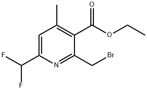 Ethyl 2-(bromomethyl)-6-(difluoromethyl)-4-methylpyridine-3-carboxylate Structure