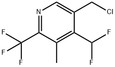 5-(Chloromethyl)-4-(difluoromethyl)-3-methyl-2-(trifluoromethyl)pyridine Structure