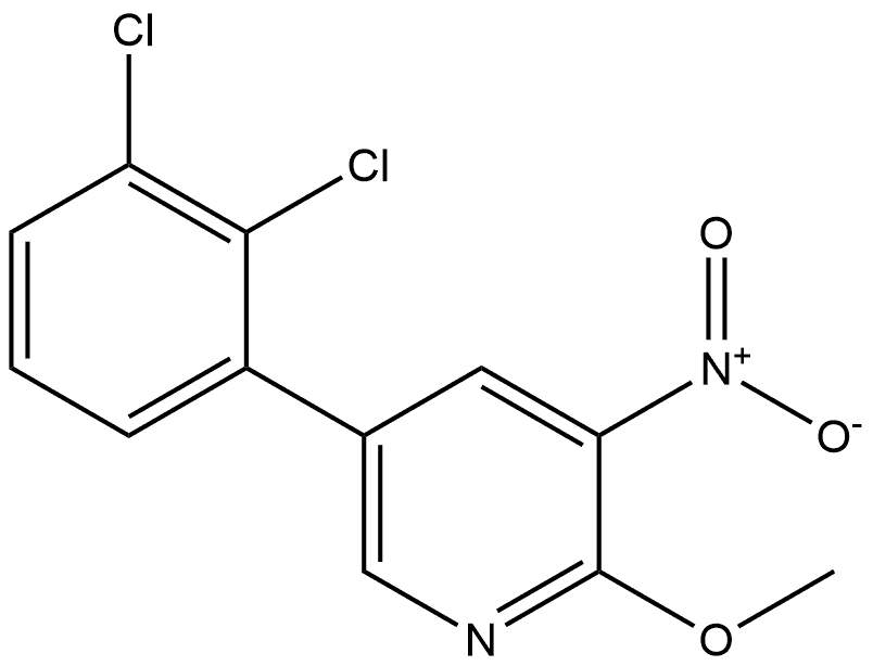 5-(2,3-dichlorophenyl)-2-methoxy-3-nitropyridine Structure