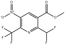 Methyl 2-(difluoromethyl)-5-nitro-6-(trifluoromethyl)pyridine-3-carboxylate Structure