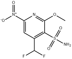 4-(Difluoromethyl)-2-methoxy-6-nitropyridine-3-sulfonamide Structure