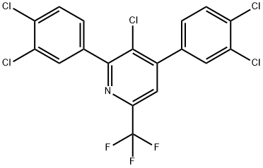 2,4-Bis(3,4-dichlorophenyl)-3-chloro-6-(trifluoromethyl)pyridine Structure