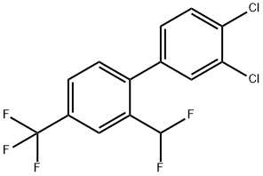 2'-Difluoromethyl-3,4-dichloro-4'-trifluoromethyl-biphenyl Structure