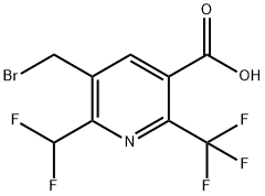 3-(Bromomethyl)-2-(difluoromethyl)-6-(trifluoromethyl)pyridine-5-carboxylic acid Structure