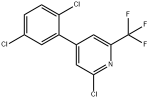 2-Chloro-4-(2,5-dichlorophenyl)-6-(trifluoromethyl)pyridine Structure