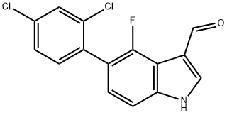 5-(2,4-Dichlorophenyl)-4-fluoroindole-3-carboxaldehyde Structure