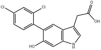 5-(2,4-Dichlorophenyl)-6-hydroxyindole-3-acetic acid Structure