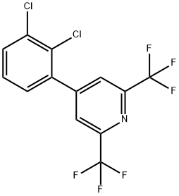 2,6-Bis(trifluoromethyl)-4-(2,3-dichlorophenyl)pyridine Structure