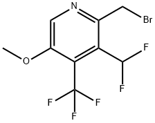 2-(Bromomethyl)-3-(difluoromethyl)-5-methoxy-4-(trifluoromethyl)pyridine Structure