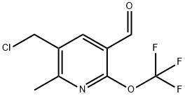 3-(Chloromethyl)-2-methyl-6-(trifluoromethoxy)pyridine-5-carboxaldehyde Structure