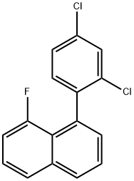 1-(2,4-Dichlorophenyl)-8-fluoronaphthalene Structure