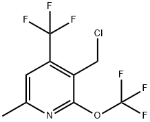 3-(Chloromethyl)-6-methyl-2-(trifluoromethoxy)-4-(trifluoromethyl)pyridine Structure