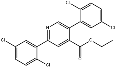 Ethyl 2,5-bis(2,5-dichlorophenyl)isonicotinate Structure