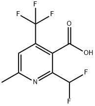 2-(Difluoromethyl)-6-methyl-4-(trifluoromethyl)pyridine-3-carboxylic acid Structure