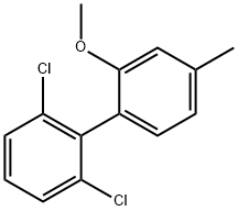 2,6-Dichloro-2'-methoxy-4'-methyl-biphenyl Structure