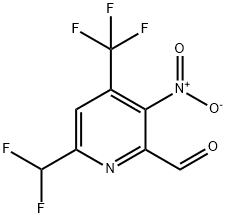 6-(Difluoromethyl)-3-nitro-4-(trifluoromethyl)pyridine-2-carboxaldehyde Structure