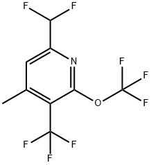 6-(Difluoromethyl)-4-methyl-2-(trifluoromethoxy)-3-(trifluoromethyl)pyridine Structure