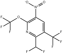 2-(Difluoromethyl)-5-nitro-6-(trifluoromethoxy)-3-(trifluoromethyl)pyridine Structure